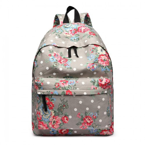 Miss Lulu Large Backpack Floral Polka Dots