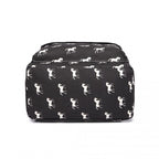 Miss Lulu Schulrucksack aus Baumwollsegeltuch mit Pferdedruck