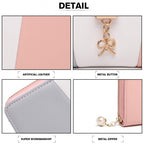 Miss Lulu Damen Leder Aussehen Geldbörse