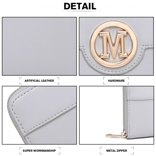 Miss Lulu Damen Leder Look Geldbörse