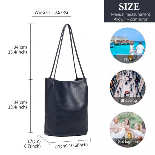 LB1951-MISS LULU GROSSE EIMERTASCHE MARINE