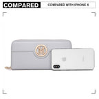 Miss Lulu Damen Leder Look Geldbörse