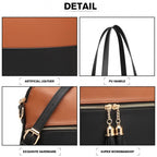 Miss Lulu Elegantes 3 -teiliges Leder -Anschein Tote -Bag -Set - Vielseitig und schick für jede Gelegenheit