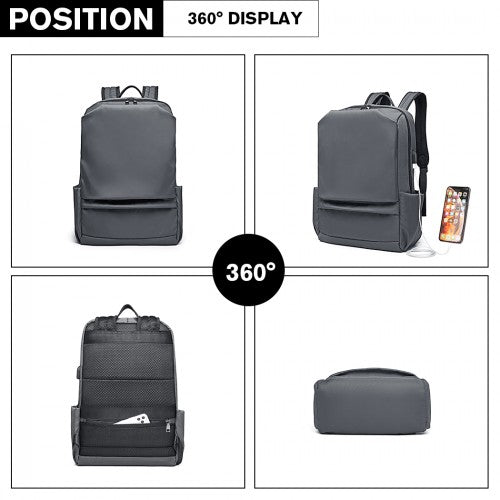 Kono Waterproof Travel Backpack with USB Charging Port