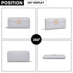 Miss Lulu Damen Leder Look Geldbörse