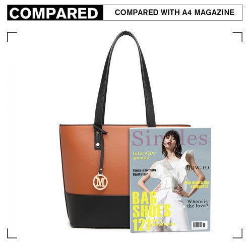 Miss Lulu Elegantes 3 -teiliges Leder -Anschein Tote -Bag -Set - Vielseitig und schick für jede Gelegenheit