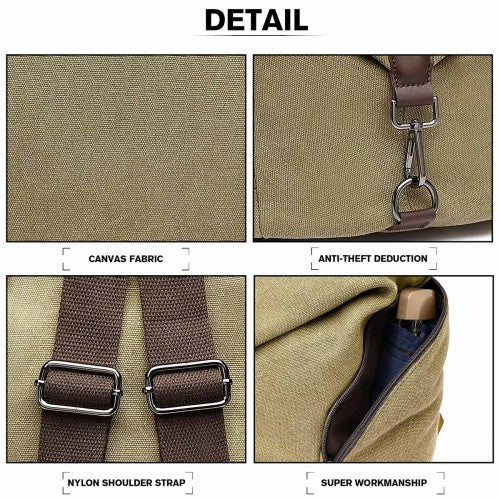 Kono Mode Anti-Theft Canvas Rucksack