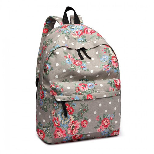 Miss Lulu Large Backpack Floral Polka Dots