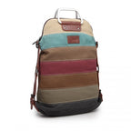 Kono Regenbogen Canvas Streifen Rucksack