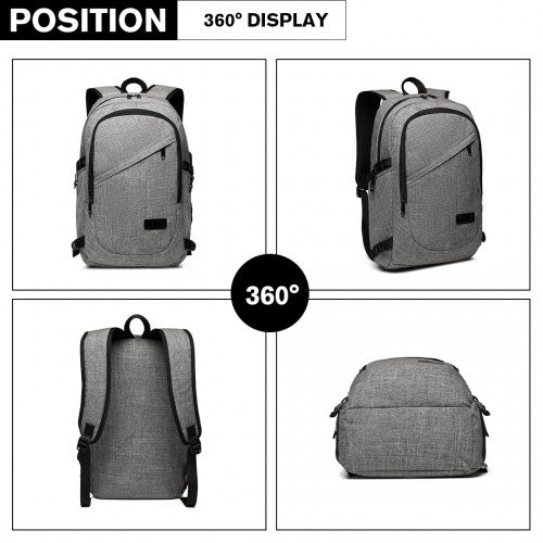 Kono Business Laptop Rucksack mit USB-Ladeanschluss