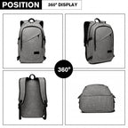 Kono Business Laptop Rucksack mit USB-Ladeanschluss