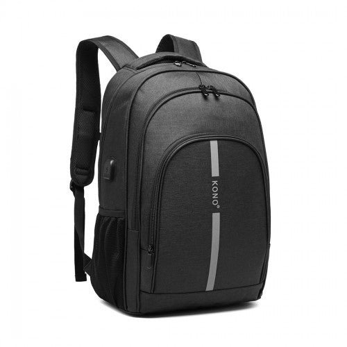 Großer Kono-Rucksack mit Reflexstreifen und USB-Ladeschnittstelle