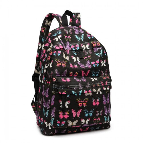 Miss Lulu Rucksack Schmetterling Schwarz