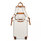 KSK2484+EQ2401 - Kono 20 Zoll Stilvoll Harte Schale ABS+PC Kabinen-Koffer Inklusive Mehrere Fächer Rucksack mit Kleiner Tasche 3 Stück Reise-Set - Schwarz und Braun