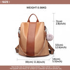 Miss Lulu Two Way Backpack Umhängetasche mit Pom Pom Anhänger