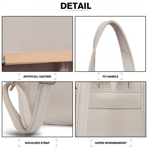 Miss Lulu Kunstleder Stilvolle Mode Rucksack