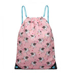 E1406-UN MISS LULU UNISEX DRAWSTRING-RUCKSACK EINHORNDRUCK ROSA