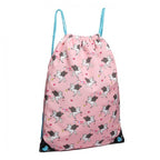 E1406-UN MISS LULU UNISEX DRAWSTRING-RUCKSACK EINHORNDRUCK ROSA