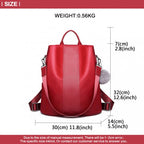 Miss Lulu Two Way Backpack Umhängetasche mit Pom Pom Anhänger