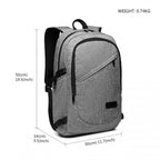 Kono Business Laptop Rucksack mit USB-Ladeanschluss