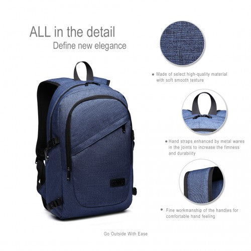 Kono Business Laptop Rucksack mit USB-Ladeanschluss
