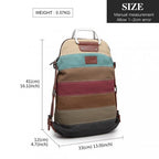 Kono Regenbogen Canvas Streifen Rucksack