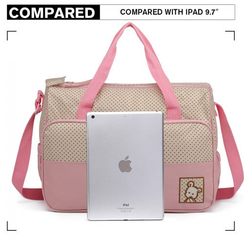 Miss Lulu 5-teiliges Polyester Set für Mutterschaft und Baby Wickeltasche Punkt-Serie