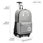Kono Multifunktionaler Glow-in-the-Dark Trolley-Rucksack