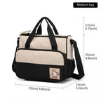 Miss Lulu 5-teiliges Polyester Set für Mutterschaft und Baby Wickeltasche Punkt-Serie