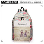 Miss Lulu Großer Rucksack Blumen-Tupfen