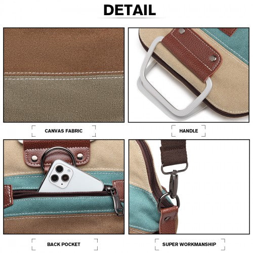 Kono Regenbogen Canvas Streifen Rucksack