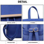 Miss Lulu Kunstleder Stilvolle Mode Rucksack