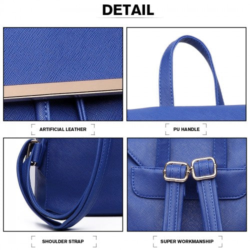 Miss Lulu Kunstleder Stilvolle Mode Rucksack