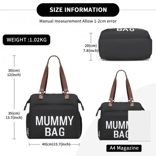 Kono Große Wickeltasche mit Schuhefach, isolierte Taschen & wasserdichter Reißverschlusstasche