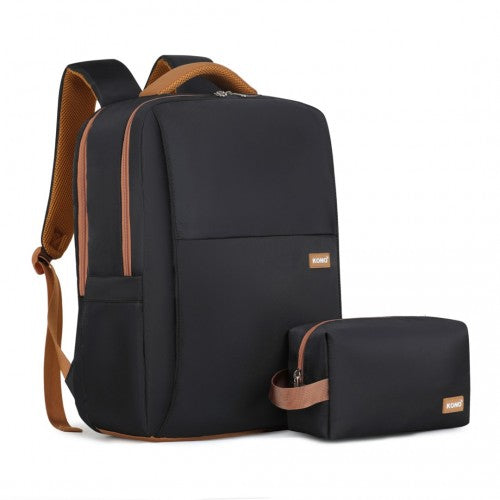 Kono Wasserfester Laptop-Rucksack mit USB-Ladefunktion Geschäftsreisetasche für Pendler inklusive passender Tasche 2-teiliges Set