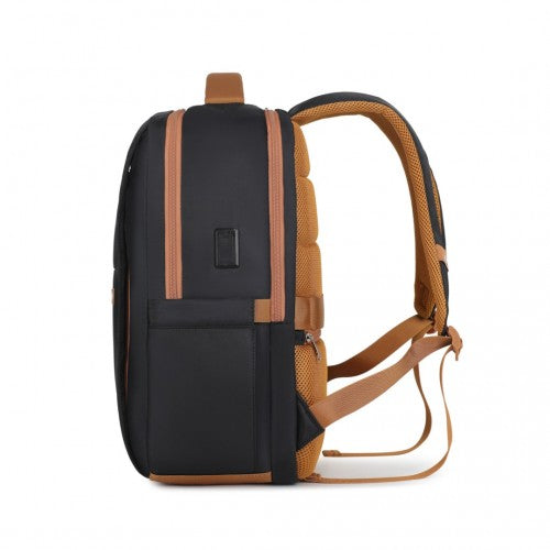 Kono Wasserfester Laptop-Rucksack mit USB-Ladefunktion Geschäftsreisetasche für Pendler inklusive passender Tasche 2-teiliges Set