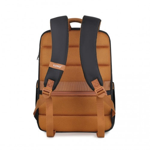 Kono Wasserfester Laptop-Rucksack mit USB-Ladefunktion Geschäftsreisetasche für Pendler inklusive passender Tasche 2-teiliges Set