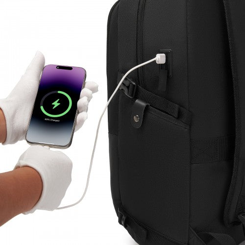 Kono Moderner urbaner Laptop-Rucksack – Schul- & Pendelrucksack mit USB- & Type-C-Anschluss