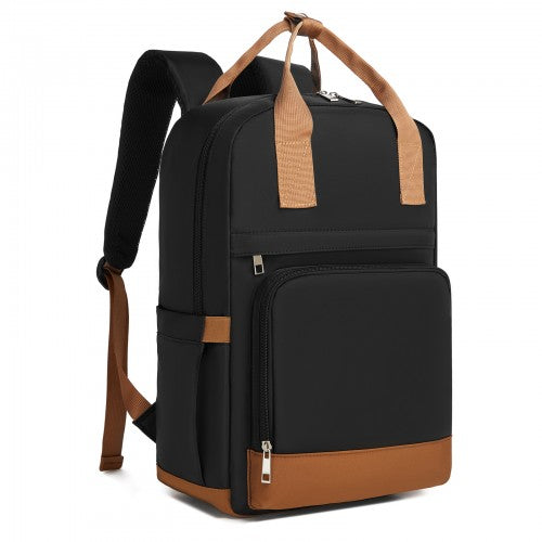 Kono Klassischer Freizeitrucksack mit Laptopfach und gepolsterten Trägerriemen für tägliche Pendelwege