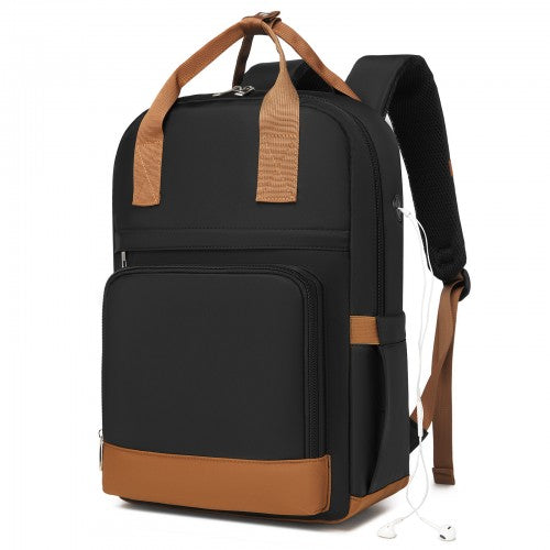 Kono Klassischer Freizeitrucksack mit Laptopfach und gepolsterten Trägerriemen für tägliche Pendelwege