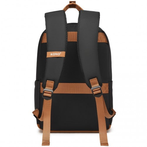 Kono Klassischer Freizeitrucksack mit Laptopfach und gepolsterten Trägerriemen für tägliche Pendelwege