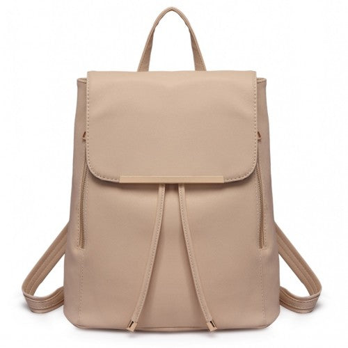 Miss Lulu Stylischer Rucksack aus Kunstleder - Sicherer Tagesrucksack mit Magnetverschluss, Modische PU-Leder Reisetasche