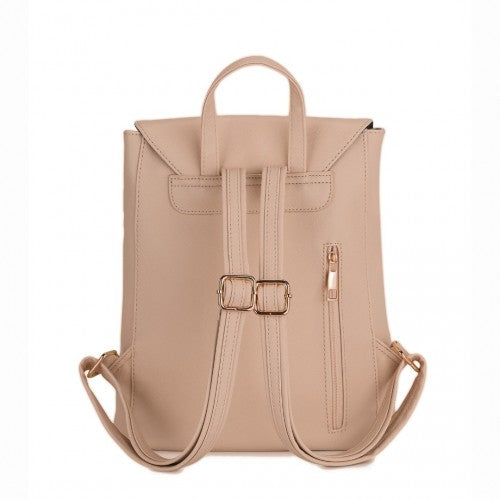 Miss Lulu Stylischer Rucksack aus Kunstleder - Sicherer Tagesrucksack mit Magnetverschluss, Modische PU-Leder Reisetasche