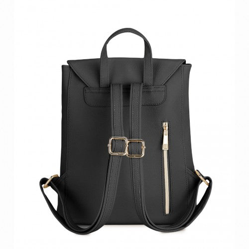 Miss Lulu Stylischer Rucksack aus Kunstleder - Sicherer Tagesrucksack mit Magnetverschluss, Modische PU-Leder Reisetasche