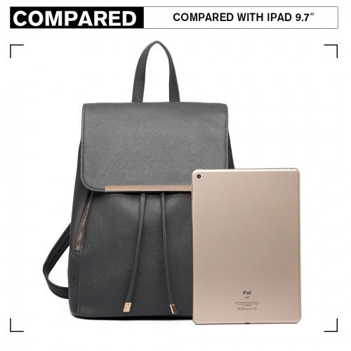 Miss Lulu Stylischer Rucksack aus Kunstleder - Sicherer Tagesrucksack mit Magnetverschluss, Modische PU-Leder Reisetasche