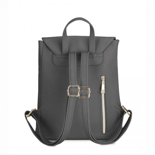 Miss Lulu Stylischer Rucksack aus Kunstleder - Sicherer Tagesrucksack mit Magnetverschluss, Modische PU-Leder Reisetasche