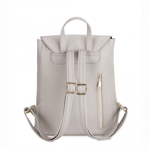 Miss Lulu Stylischer Rucksack aus Kunstleder - Sicherer Tagesrucksack mit Magnetverschluss, Modische PU-Leder Reisetasche