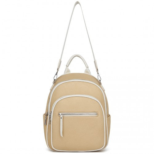 Miss Lulu Umwandelbare Quertasche aus PU-Leder - Leichter Diebstahlsicherer Tagesrucksack mit mehreren Taschen