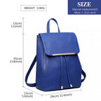 Miss Lulu Kunstleder Stilvolle Mode Rucksack