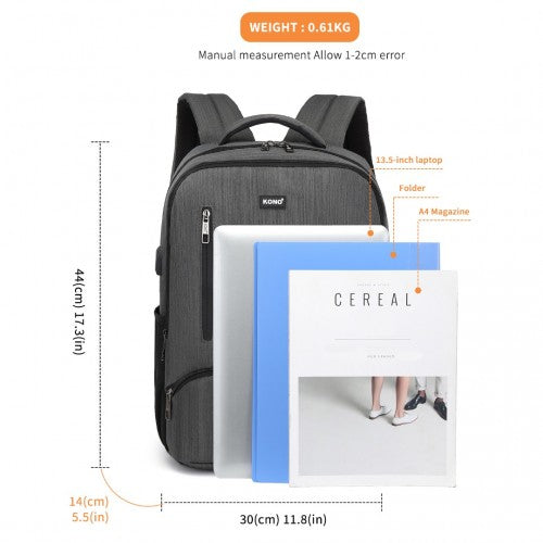 Kono Rucksack mit Mehreren Fächern und USB-Anschluss